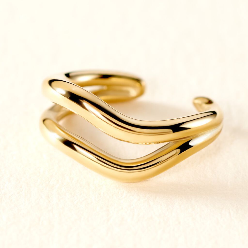 Bague D'oreille Unitaire Lauri Acier Dor&eacute; - Boucles d'oreilles fantaisie Femme | Histoire d&rsquo;Or