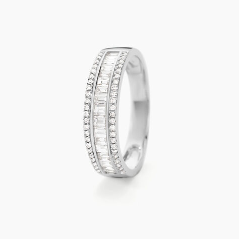 Bague Collection 1986 Or Blanc Diamant - Alliances Femme | Histoire d’Or
