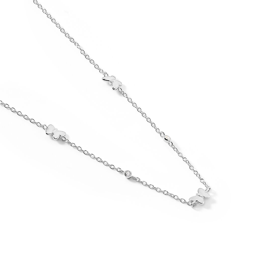 Collier Diep Argent Blanc Oxyde De Zirconium - Colliers fantaisie Femme | Histoire d’Or