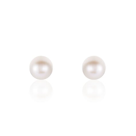 Boucles D'oreilles Puces Suki Or Jaune Perle De Culture - Clous d'oreilles Femme | Histoire d’Or