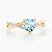 Bague Clothilde Or Jaune Topaze Oxyde De Zirconium