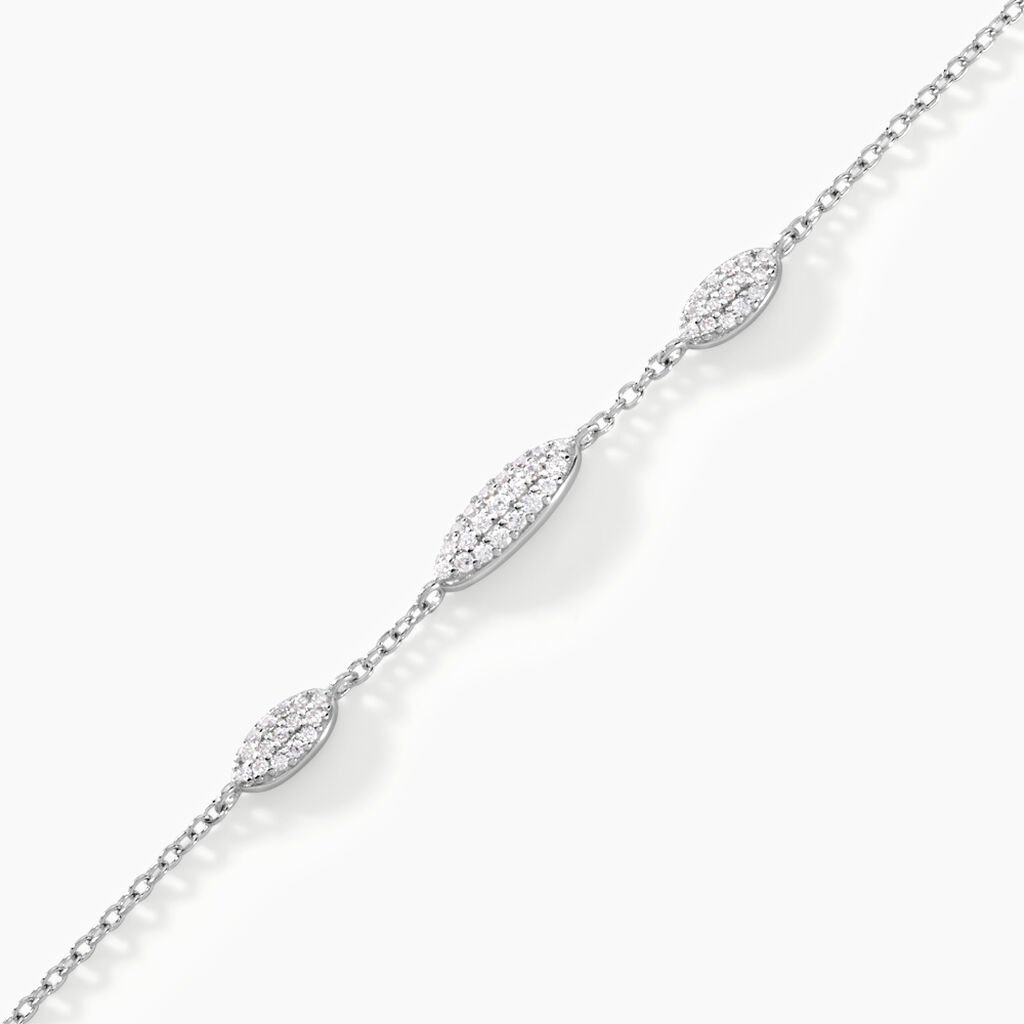 Bracelet Tiwa Argent Blanc Oxyde De Zirconium - Bracelets Femme | Histoire d&rsquo;Or