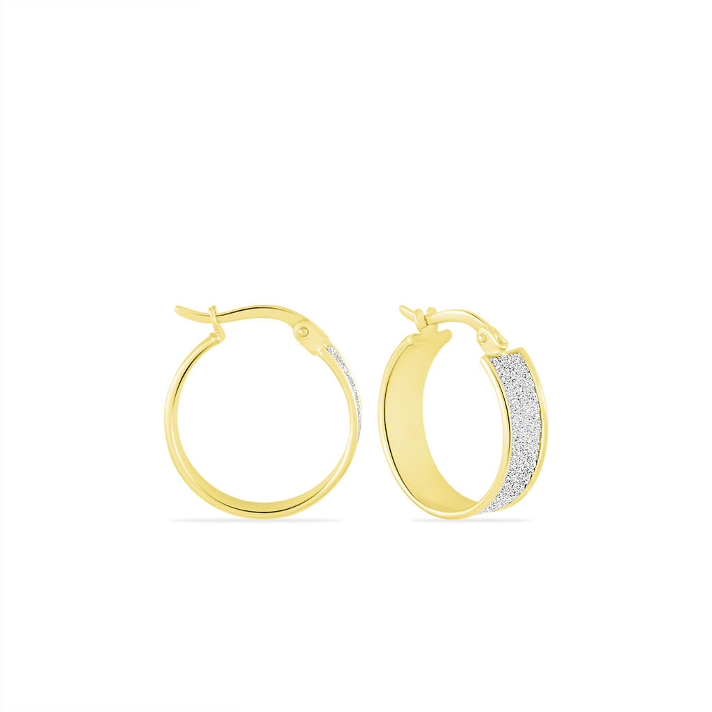 Cr&eacute;oles Lolly Or Bicolore - Boucles d'oreilles cr&eacute;oles Femme | Histoire d&rsquo;Or