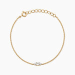 Bracelet Georgia Plaqu&eacute; Or Jaune Oxyde De Zirconium - F&ecirc;te des m&egrave;res Femme | Histoire d&rsquo;Or