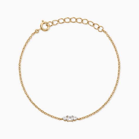 Bracelet Georgia Plaqu&eacute; Or Jaune Oxyde De Zirconium - F&ecirc;te des m&egrave;res Femme | Histoire d&rsquo;Or