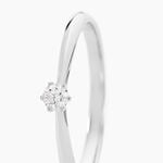 Bague Solitaire Veronika Or Blanc Diamant - Bagues solitaires Femme | Histoire d&rsquo;Or