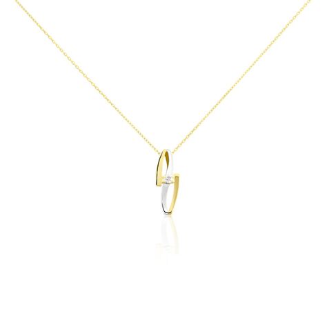 Collier Blandine Or Bicolore Diamant - Colliers Femme | Histoire d&rsquo;Or