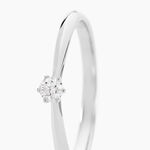 Bague Solitaire Veronika Or Blanc Diamant - Bagues solitaires Femme | Histoire d&rsquo;Or