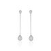 Boucles D'oreilles Pendantes Mariona Or Blanc Diamant