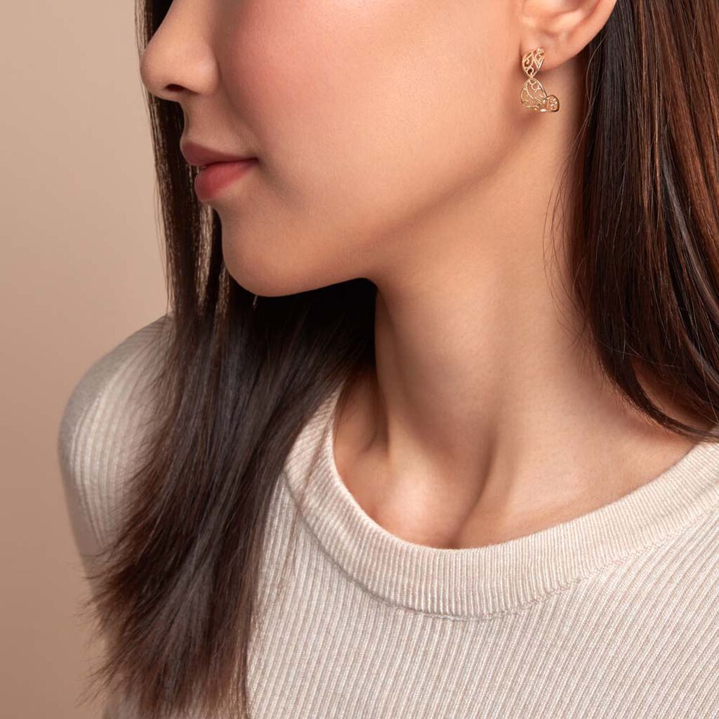 Créoles Golden Acanty Or Jaune - Boucles d'oreilles créoles Femme | Histoire d’Or