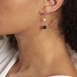 Boucles D'oreilles Pendantes Lucia Cera Argent Blanc Perle De Culture - Boucles d'oreilles fantaisie Femme | Histoire d’Or