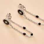 Boucles D'oreilles Pendantes Polka Argent Blanc - Boucles d'oreilles fantaisie Femme | Histoire d&rsquo;Or