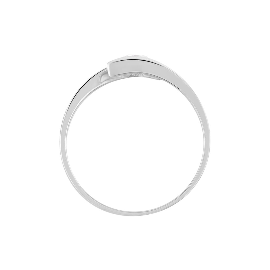Bague Solitaire Camilia Or Blanc Oxyde De Zirconium - Bagues solitaires Femme | Histoire d’Or