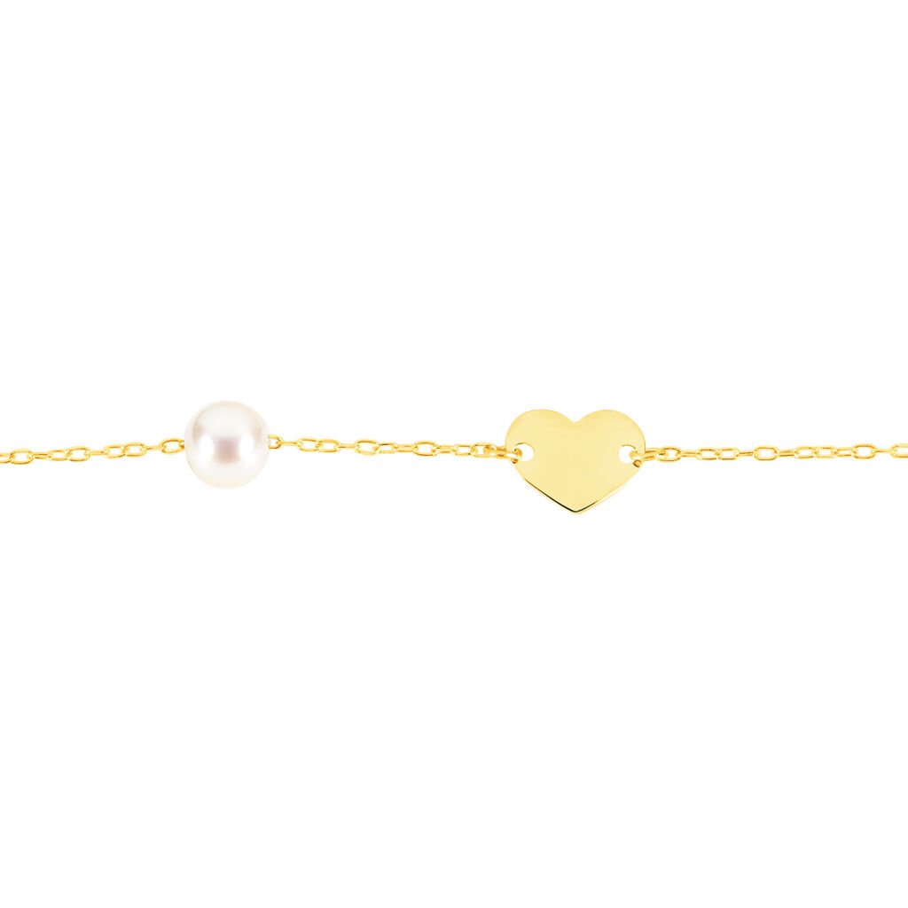 Bracelet Roselena Coeur Or Jaune Perle De Culture - Bracelets Enfant | Histoire d’Or
