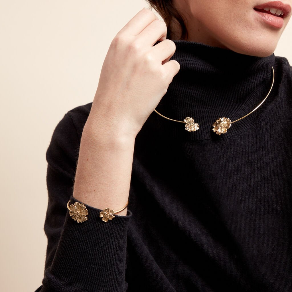 Jonc Dyonis Acier Jaune - Bracelets joncs Femme | Histoire d&rsquo;Or