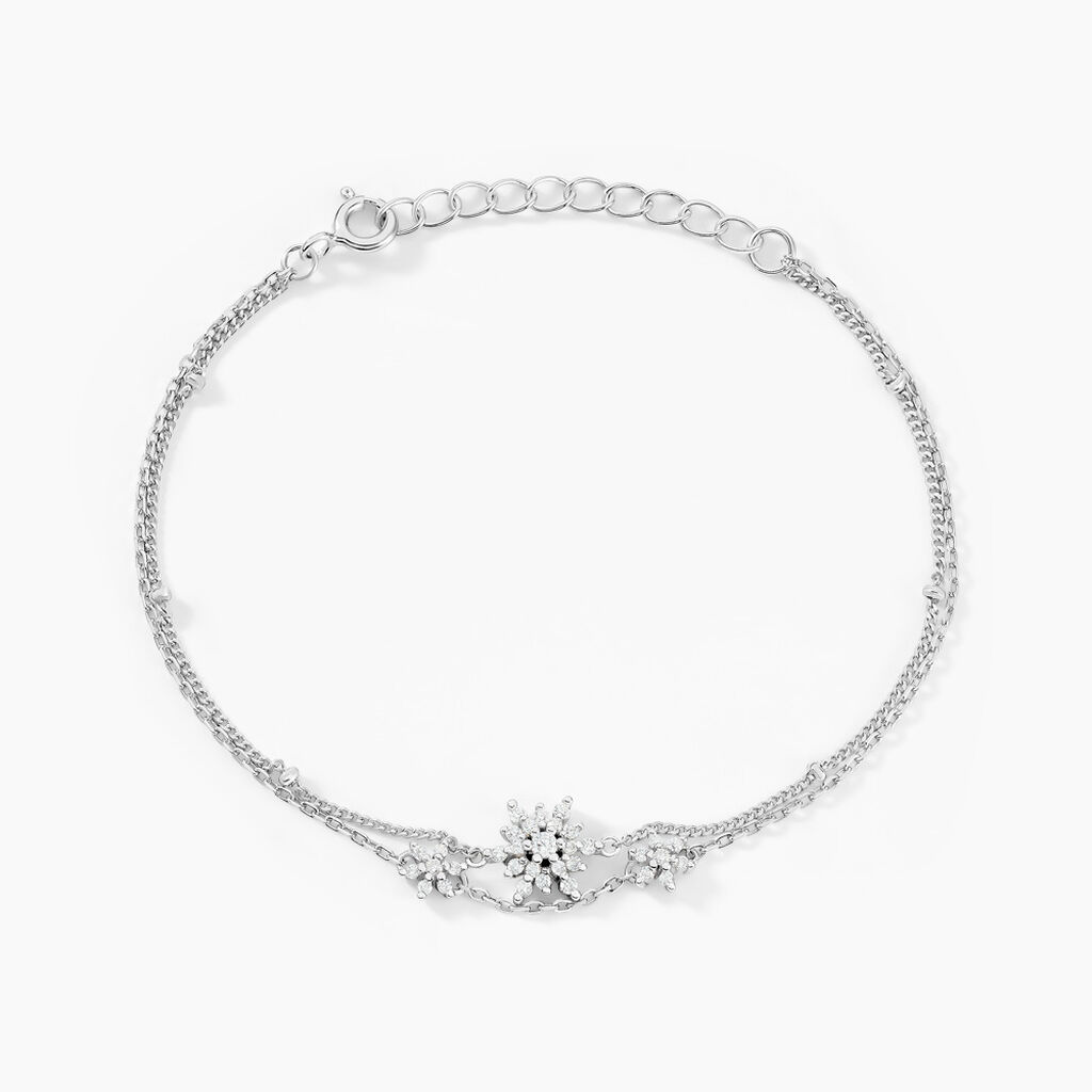 Bracelet Leila Argent Blanc Oxyde De Zirconium - Bracelets Femme | Histoire d&rsquo;Or