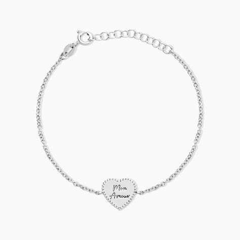 Bracelet Tiffen Argent Blanc - Bracelets Coeur Femme | Histoire d’Or
