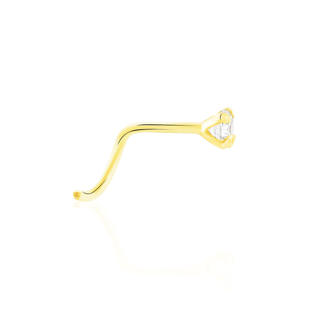 Piercing De Nez Fethi Serti Griffe Or Jaune Oxyde De Zirconium - Bijoux Femme | Histoire d’Or
