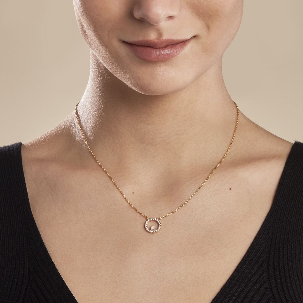 Collier Plaqué Or Lila Oxydes De Zirconium - Colliers fantaisie Femme | Histoire d’Or
