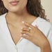 Bague Argent Blanc Nailla Ambre - Bagues solitaires Femme | Histoire d’Or