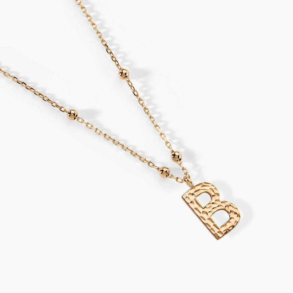 Collier Plaqu&eacute; Or Jaune Lettra - Bijoux sans pierre Femme | Histoire d&rsquo;Or