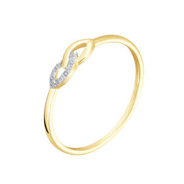 Bague Irla Or Jaune Diamant - Bagues avec pierre Femme | Histoire d’Or