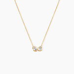 Collier Sunset Riviera Argent Dor&eacute; A L'Or 750/1000 Oxyde De Zirconium - Colliers Femme | Histoire d&rsquo;Or