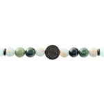 Bracelet Jourdan Yasur Acier Noir Quartz Amazonite - Bracelets Homme | Histoire d&rsquo;Or