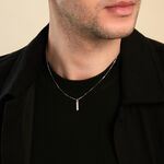Collier Messenger Argent Blanc - F&ecirc;te des p&egrave;res Homme | Histoire d&rsquo;Or