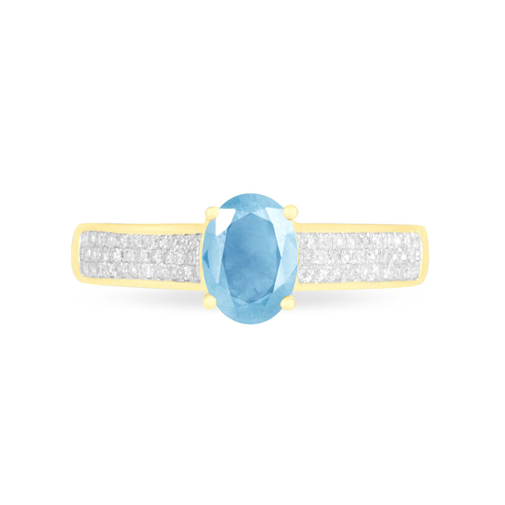 Bague Crista Or Jaune Topaze Et Diamant - Bagues solitaires Femme | Histoire d’Or
