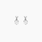 Boucles D'Oreilles Puces Lodie Argent Blanc Oxyde De Zirconium - Boucles d'oreilles fantaisie Femme | Histoire d&rsquo;Or