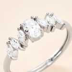Bague Eclat D'Aurore Argent Blanc Oxyde De Zirconium - Bagues solitaires Femme | Histoire d&rsquo;Or