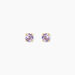 Boucles D'oreilles Puces Elea Or Jaune Amethyste Violet - Clous d'oreilles Femme | Histoire d’Or