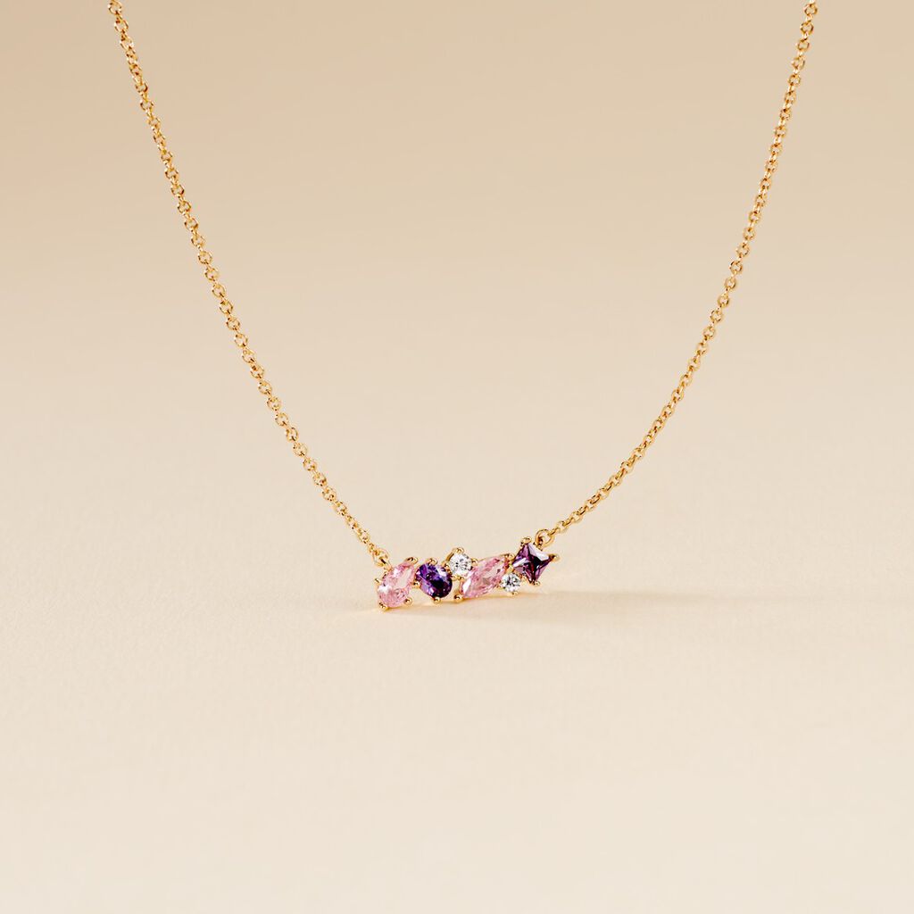 Collier Plaqué Or Eliina Oxyde De Zirconium - Colliers Femme | Histoire d’Or