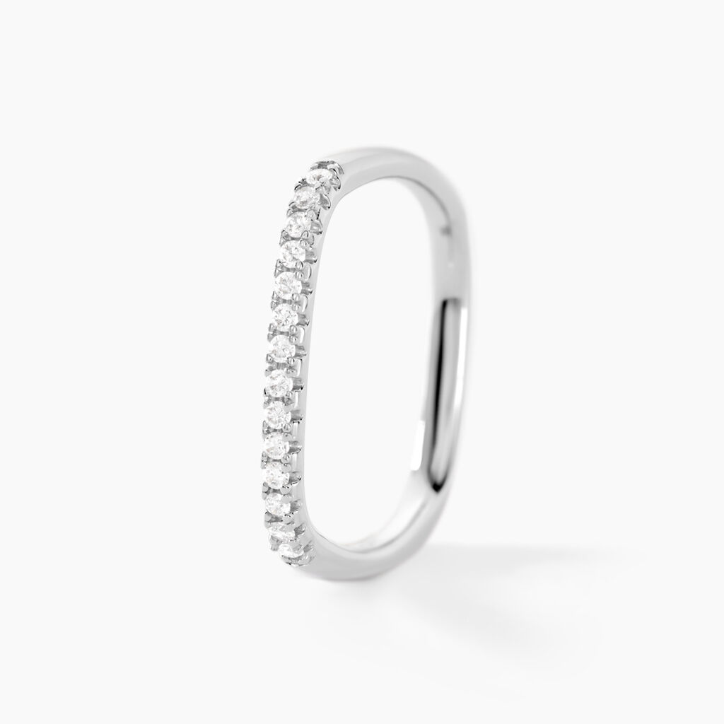 Bague Infini Pop Argent Blanc Oxyde De Zirconium - Bagues avec pierre Femme | Histoire d’Or