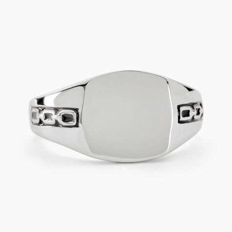 Chevaliere Argent Blanc Tarek - Chevalières Homme | Histoire d’Or