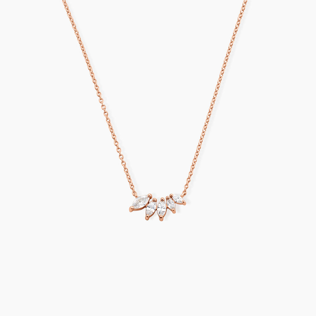Collier Duchesse Argent Rose Oxyde De Zirconium - F&ecirc;te des m&egrave;res Femme | Histoire d&rsquo;Or