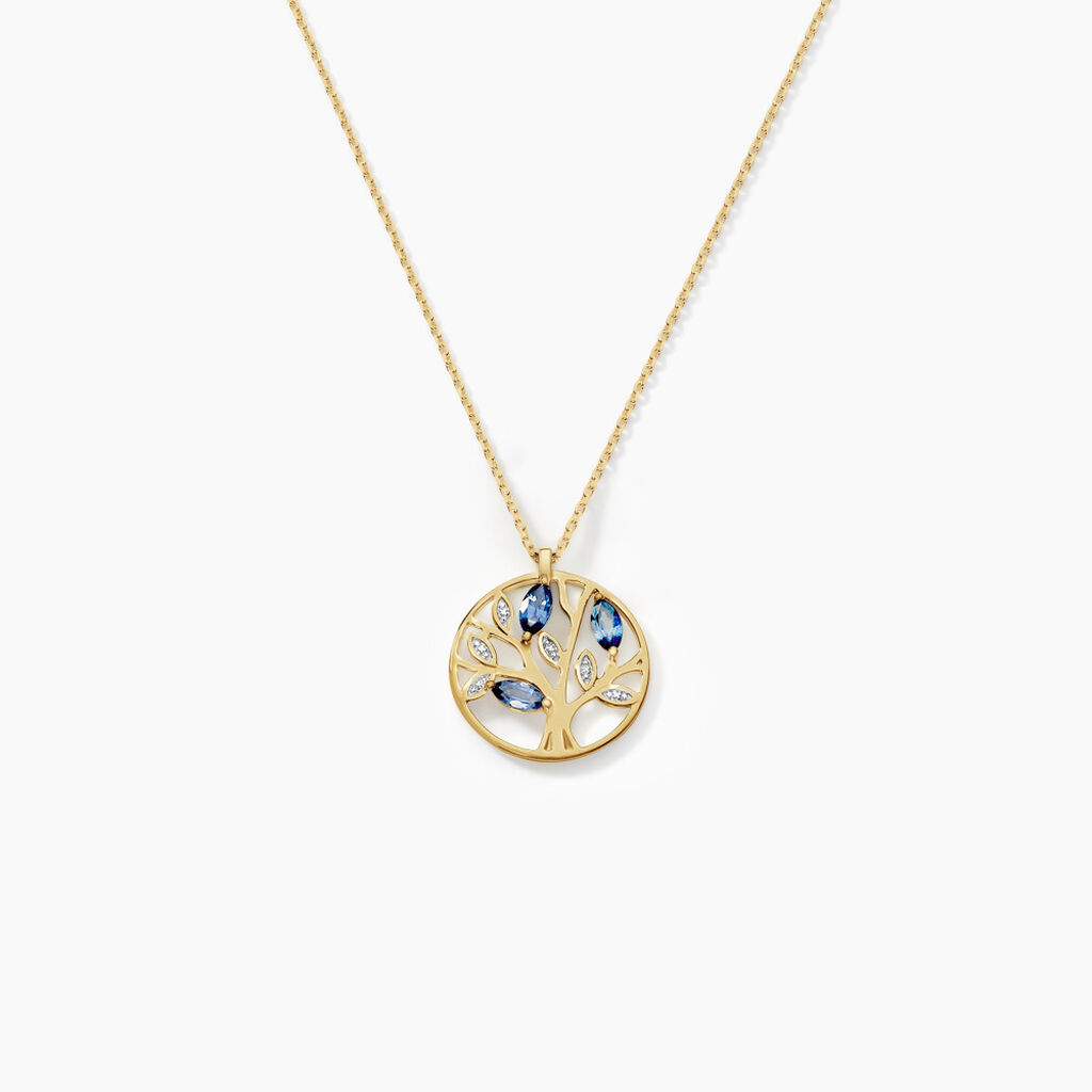 Collier Or Jaune Elsebein Saphirs - Colliers Femme | Histoire d’Or