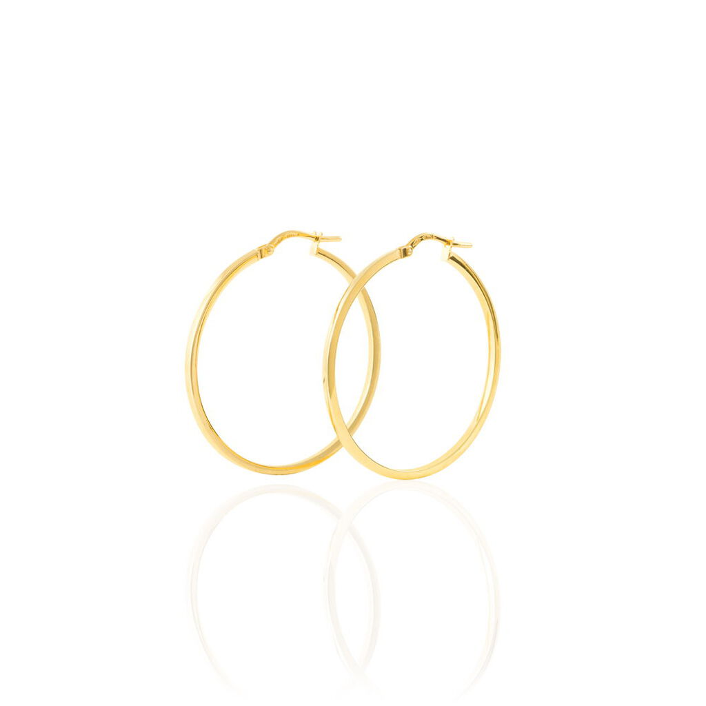 Créoles Thyrza Or Jaune - Boucles d'oreilles créoles Femme | Histoire d’Or