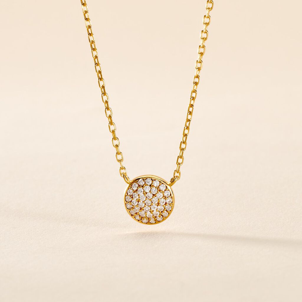 Collier Plaqu&eacute; Or Larraso Oxydes De Zirconium - Colliers Femme | Histoire d&rsquo;Or