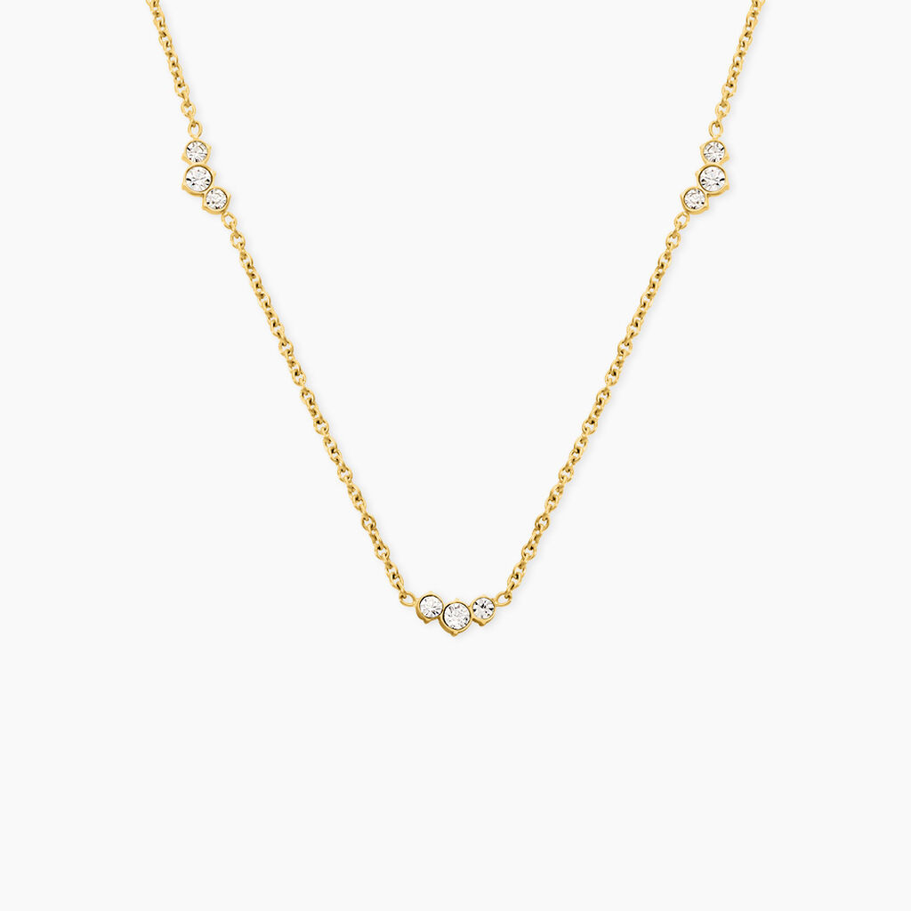 Collier Isa Acier Jaune Cristal - Colliers fantaisie Femme | Histoire d&rsquo;Or