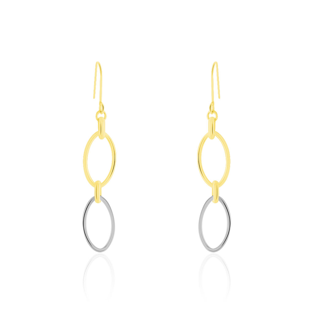 Boucles D'oreilles Pendantes Lucia Or Bicolore - Boucles d'oreilles pendantes Femme | Histoire d’Or