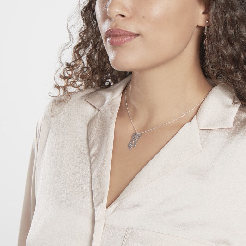Collier Argent Blanc Sebastina - Colliers fantaisie Femme | Histoire d’Or