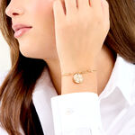 Bracelet Mila Acier Dor&eacute; - Bracelets Medailles Femme | Histoire d&rsquo;Or