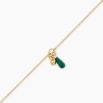 Bracelet Mala&iuml;ka Argent Dor&eacute; A L'Or 750/1000 Malachite - Bracelets Femme | Histoire d&rsquo;Or