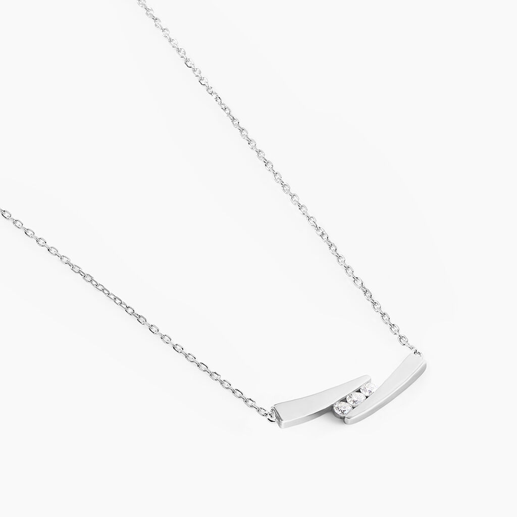Collier Galya Or Blanc Diamant - Colliers Femme | Histoire d’Or