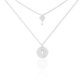 Collier Luciana Argent Blanc Oxyde De Zirconium - Colliers fantaisie Femme | Histoire d’Or