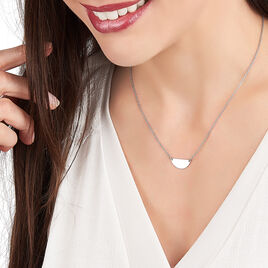 Collier Sukeyna Argent Blanc - Colliers fantaisie Femme | Histoire d’Or
