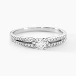 Bague Solitaire Katalina Or Blanc Diamant - Bagues solitaires Femme | Histoire d&rsquo;Or