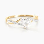 Bague Or Jaune Clothilde Oxyde De Zirconium - Bagues solitaires Femme | Histoire d&rsquo;Or